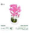 GloboStar® Artificial Garden HOT PINK ORCHID 21127 Διακοσμητικό Φυτό Έντονο Ροζ Ορχιδέα Υ39cm